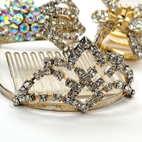 Girls Teens Kids Tiara and Hair Clips Crystal Hair Accessories - Set of 3 - Picture 4 of 16